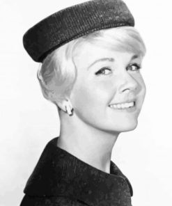 Black And White Doris Day Paint By Numbers