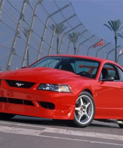 Cool 2000 Red Mustang Paint By Numbers