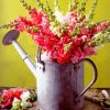 Cool Watering Can With Flowers Paint By Numbers