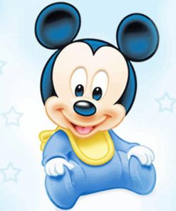 Cute Baby Mickey Mouse Paint By Numbers