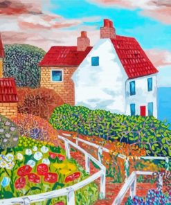 England Coast House Art Paint By Numbers