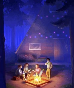 Family Night Camping Paint By Numbers