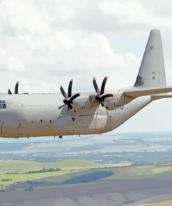 Flying C130 Airplane Paint By Numbers