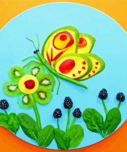 Food Art Butterfly Paint By Numbers