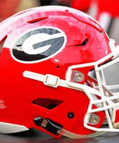 Georgia Bulldogs Helmet Paint By Numbers