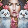 Lady And Owl By Sophie Wilkins Paint By Numbers