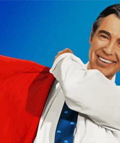 Mister Rogers Putting On Sweater Paint By Numbers