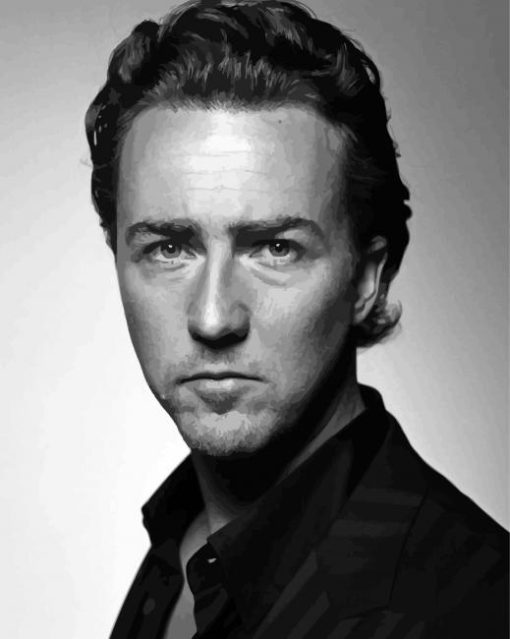 Monochrome Edward Norton Paint By Numbers