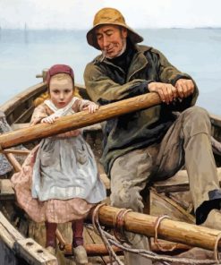 Old Fisherman And Daughter Paint By Numbers