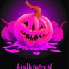 Purple Halloween Pumpkins Paint By Numbers