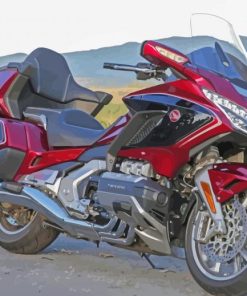 Red And Black Honda Gold Wing Motorcycle Paint By Numbers