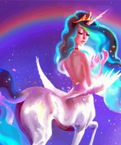 Unicorn Princess With Horse Paint By Numbers