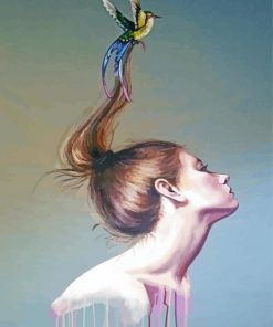 Woman Bird Elena Kraft Paint By Numbers