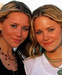 Young Mary Kate And Ashley Paint By Numbers