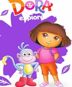 Animation Poster Dora The Explorer Paint By Numbers