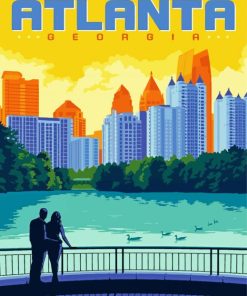 Piedmont Park Poster Paint By Numbers