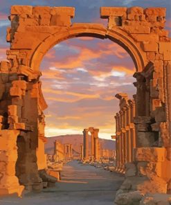 Sunset At Palmyra Syria Paint By Numbers