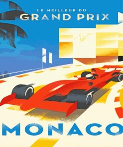 The Monaco Grand Prix Poster Paint By Numbers