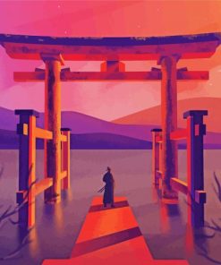 Aesthetic Torii Gate Paint By Numbers