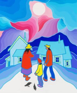 Family By Ted Harrison Paint By Numbers