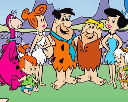 Barney Rubble With Flintstones Paint By Numbers